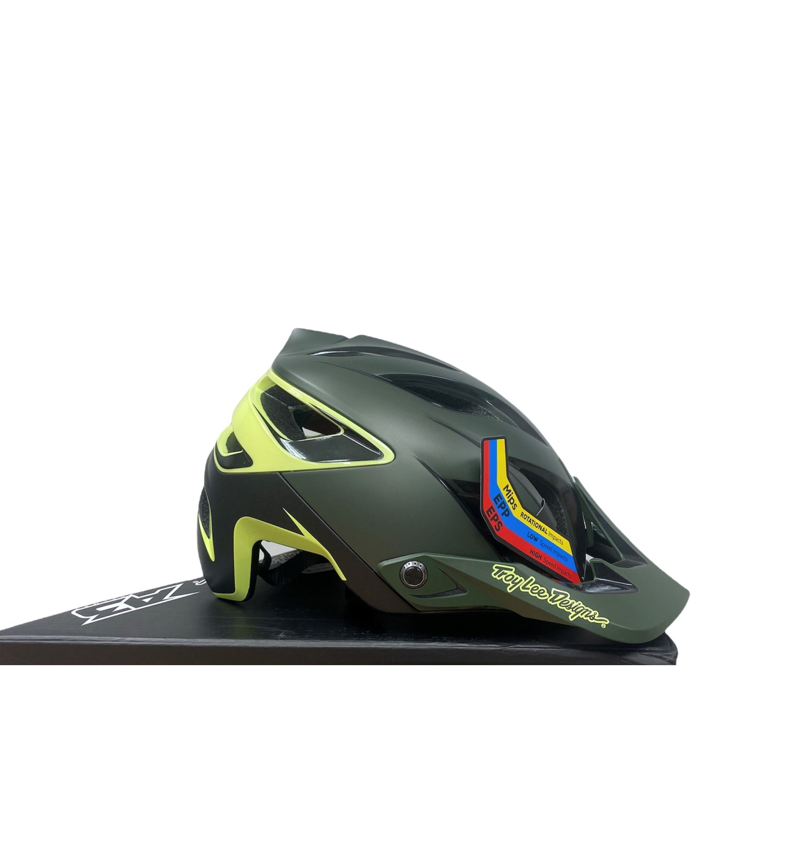 Casque VTT Troy Lee Designs A1 Mips - Taille XS - Gris/jaune - Neuf