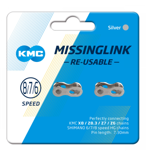 Eslabón cadena KMC 6/7/8 velocidades (2 unidades)